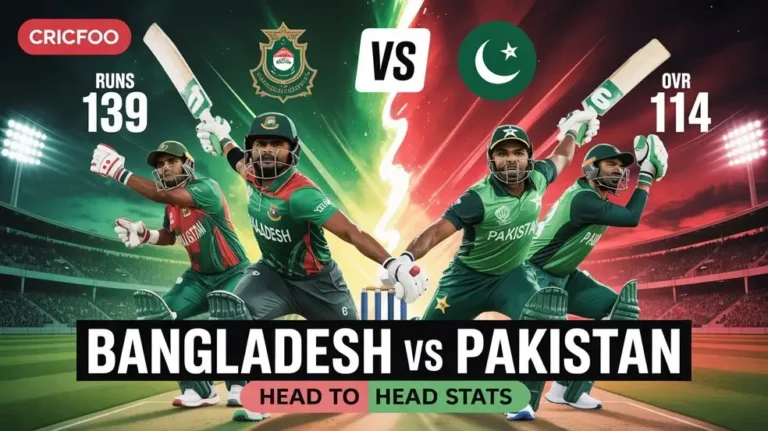 Bangladesh National Cricket Team vs Pakistan National Cricket Team Stats